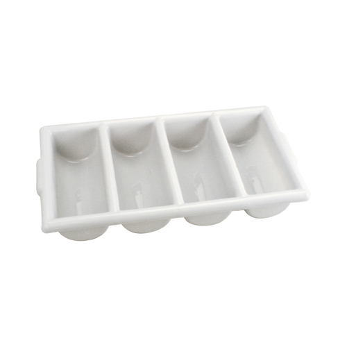 CHEF INOX CUTLERY BOX-4-COMP WHITE