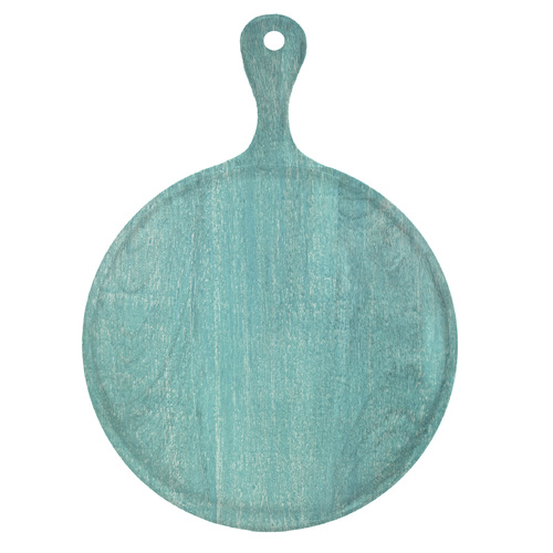 MANGOWOOD SERVING BOARD ROUND w/HDL 300x400x15mm AQUA