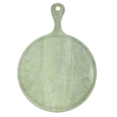 MANGOWOOD SERVING BOARD ROUND w/HDL 300x400x15mm GREEN