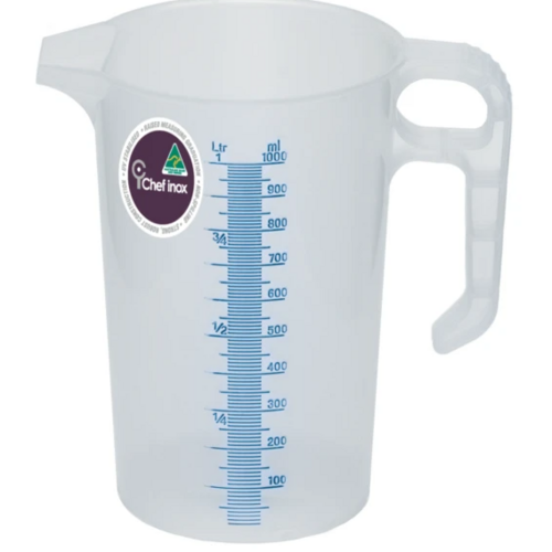 CHEF INOX BLUE SCALE PP THEMO MEASURING JUG-1.0Lt