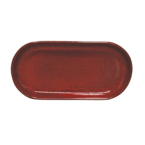 ARTISTICA OVAL PLATE COUPE 300x140mm REACTIVE RED