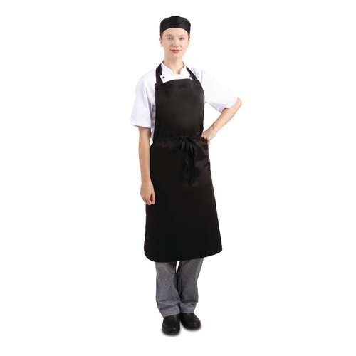 EDLP - Whites Bib Apron Polycotton Black