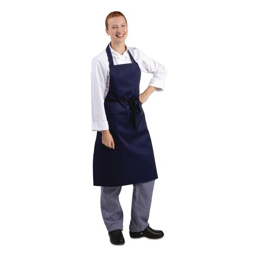 EDLP - Whites Bib Apron Polycotton Navy Blue