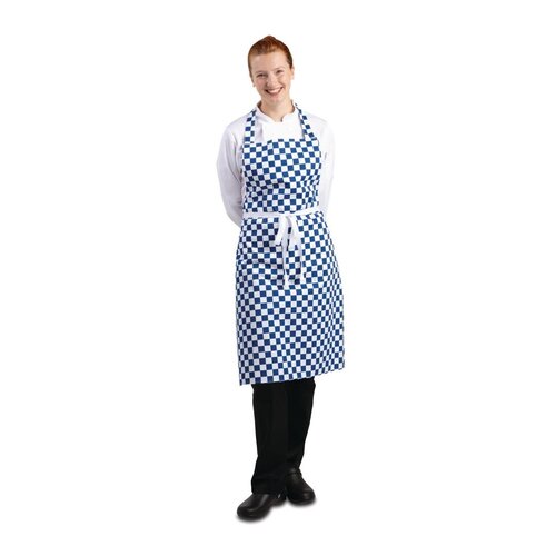 EDLP - Whites Apron Blue/White Check