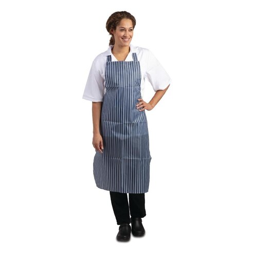 EDLP - Whites Waterproof Apron Blue/White Stripe