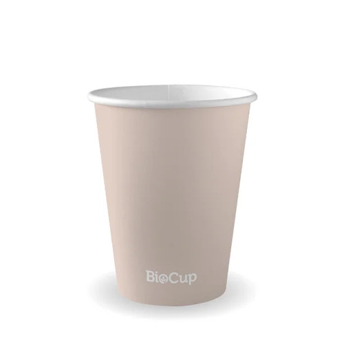 12oz Aqueous Coated Hot Paper BioCup - stone Pack Size 1000