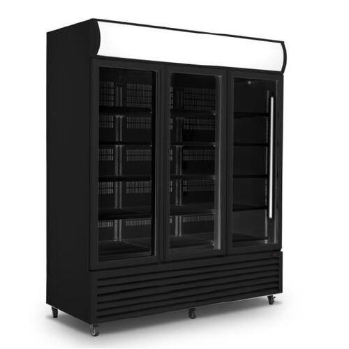 AQ 3 DOOR FRIDGE - BLACK