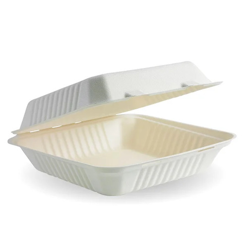 23x23x8cm (9x9x3") clamshell - white Pack Size 200