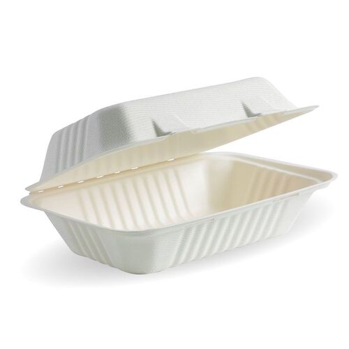 23x15x8cm (9x6x3") clamshell - white Pack Size 250