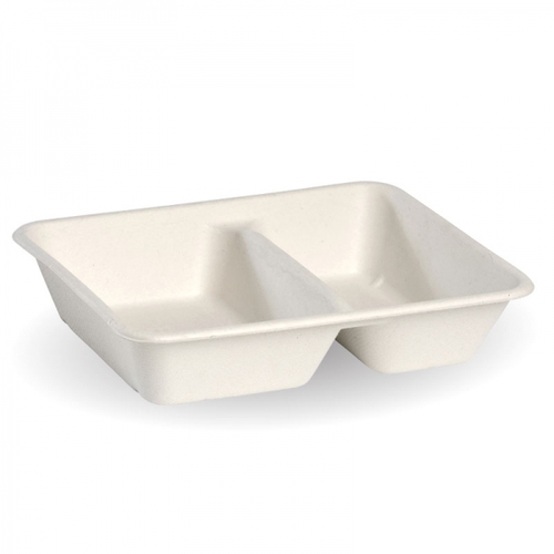 2 compartment base - 240x180x50mm - 530/380ml - white Pack Size 500