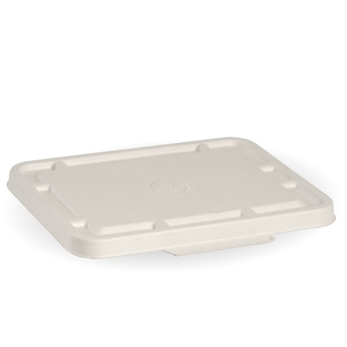 2 and 3 compartment sugarcane lid - white Pack Size 500