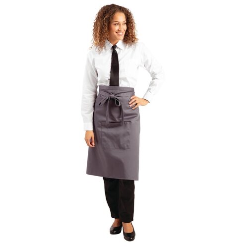 Whites Regular Bistro Apron Charcoal - 1000x700mm 39.4x27.5"