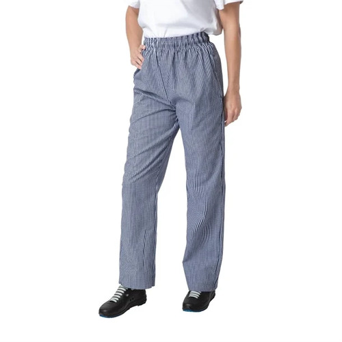 Whites Vegas Small Blue &amp; White Check Trousers Polycotton - Size S