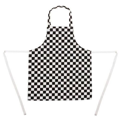 Childrens Black &amp; White Check Apron