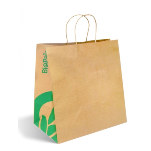 Jumbo twist handle paper bags - kraft Pack Size 150