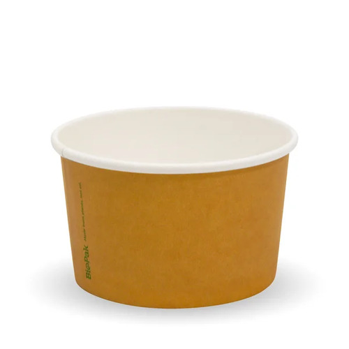 240ml (8oz) Ice Cream BioCup - printed kraft-look Pack Size 1000