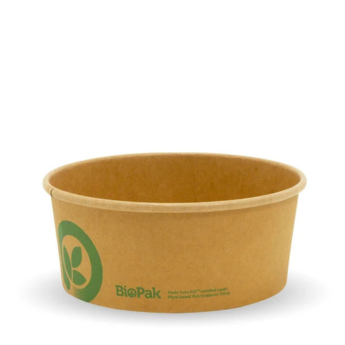 750ml Medium BioBowl - printed kraft-look Pack Size 400