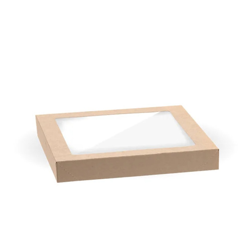 BioBoard Catering Tray PLA Windowed Lid - Small - FSC Mix - kraft Pack Size 100