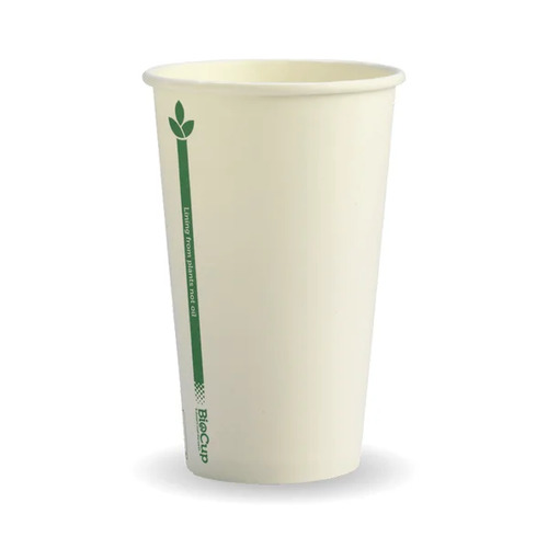 350ml (12oz) (80mm) cup (fits small lids) - white green line Pack Size 1000