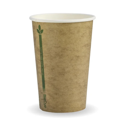 320ml (10oz) cup (fits small lids) - printed kraft-look green line Pack Size 1000