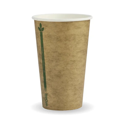 350ml (12oz) (80mm) cup (fits small lids) - kraft green stripe Pack Size 1000