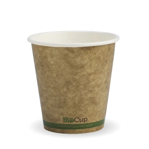 230ml (6oz) cup (fits small lids) - printed kraft-look green stripe Pack Size 1000