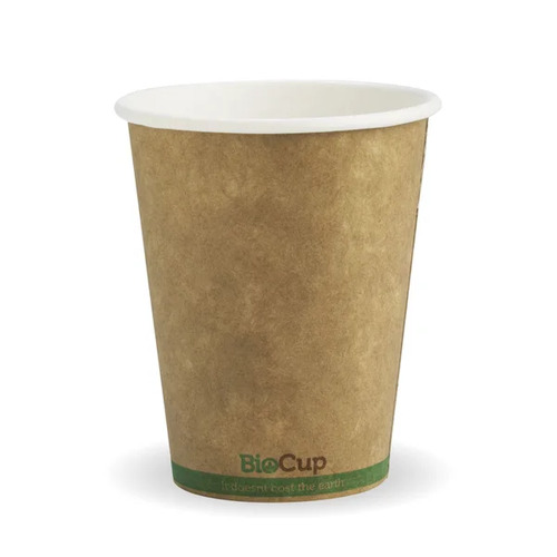 280ml (8oz) cup (fits small lids) - kraft green stripe Pack Size 1000