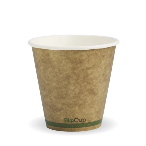 280ml (8oz) (90mm) cup (fits large lids) - printed kraft-look green stripe Pack Size 1000