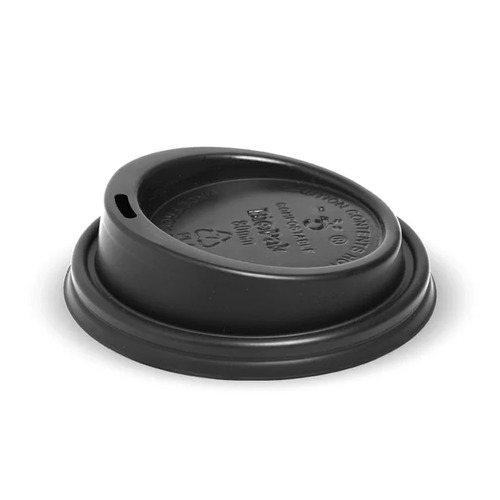 6 8 10 and 12(80mm)oz PLA small lid - black Pack Size 1000