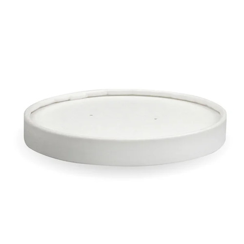 430-950ml (12-32oz) BioBowl paper lid - white Pack Size 500