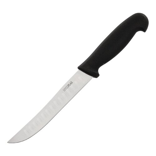 Hygiplas Utility Knife Scalloped Black - 5"