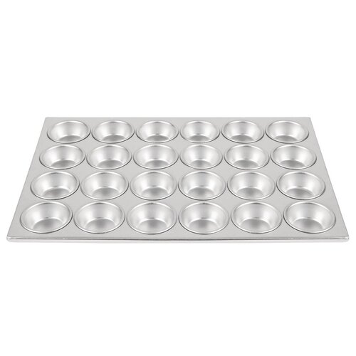 Vogue Aluminium Muffin Tray 24 Hole - 360x520x35mm 14x20 1/2x 1 1/4"