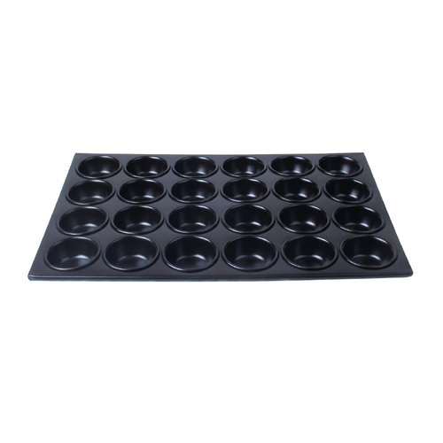 Vogue Non Stick Aluminium Muffin Tray 24 Hole - 360x525x35mm 14x20 1/2x1 1/4"