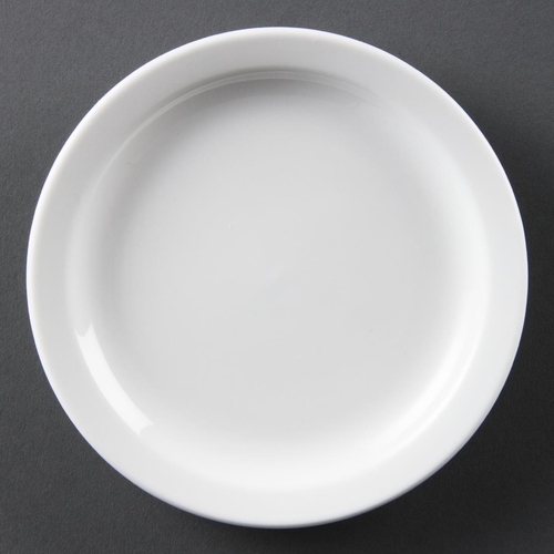 Olympia Whiteware Narrow Rimmed Plate - 15cm 6" (Box 12)