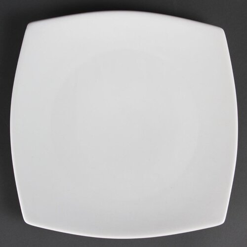 Olympia Whiteware Rounded Square Plate - 27cm 10 3/4" (Box 6)