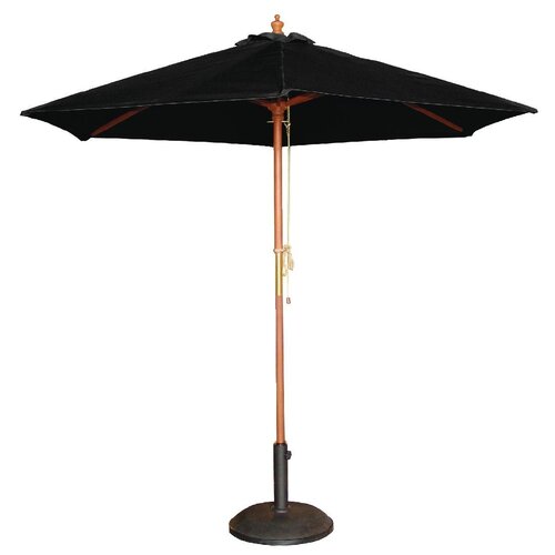 Bolero Black Round Pulley Parasol - 2500mm