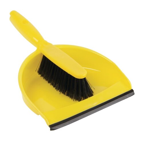 Jantex Soft Dustpan &amp; Brush Set -Yellow