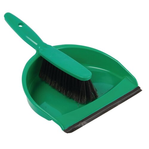 Jantex Soft Dustpan &amp; Brush Set - Green