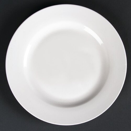 Olympia Lumina Wide Rimmed Round Plate - 200mm 7 3/4'' (Box 6)