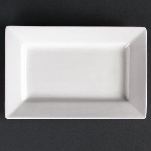 Olympia Lumina Wide Rim Rectangular Plate - 200x130mm 7 3/4x5" (Box 6)