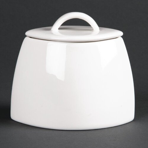 Olympia Lumina Oval Sugar Bowl with lid - 200ml 7oz (Box 6)