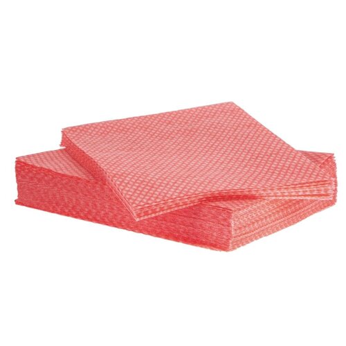 Jantex All purpose Non-Woven Cloths Red (Pack 50)