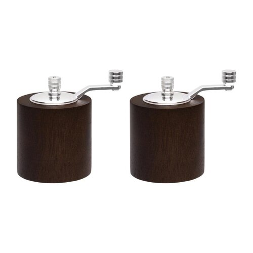 Dark Wood Salt &amp; Pepper Mill - Grinder Set