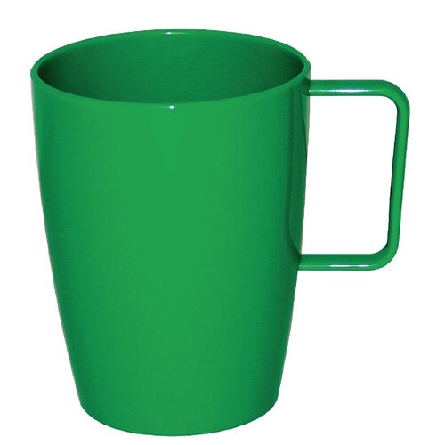 Olympia Kristallon Polycarbonate Handled Beaker Green - 284ml 10oz (Box 12)