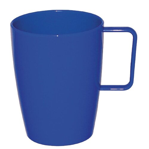 Olympia Kristallon Polycarbonate Handled Beaker Blue - 284ml 10oz (Box 12)