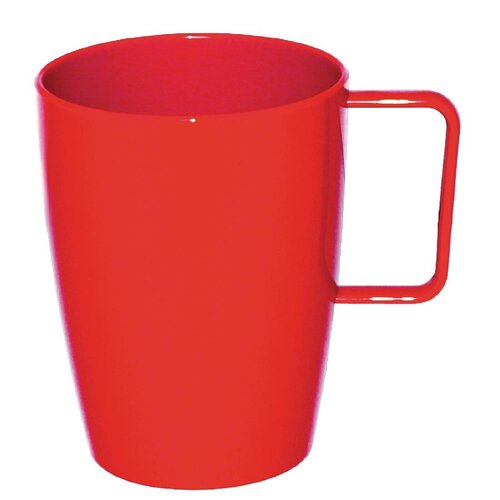 Olympia Kristallon Polycarbonate Handled Beaker Red - 284ml 10oz (Box 12)