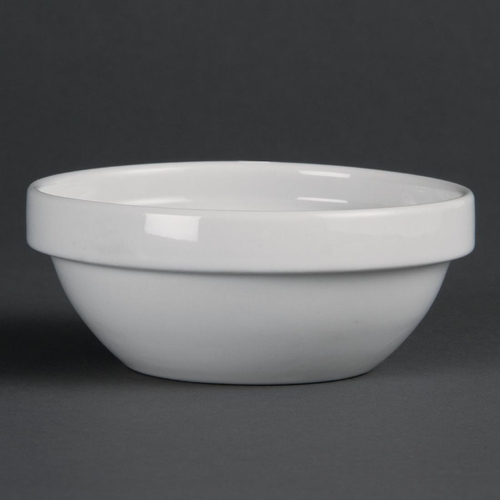 Olympia Whiteware Stacking Fruit Bowl White - 200ml 110mm 4 1/4" (Box 12)