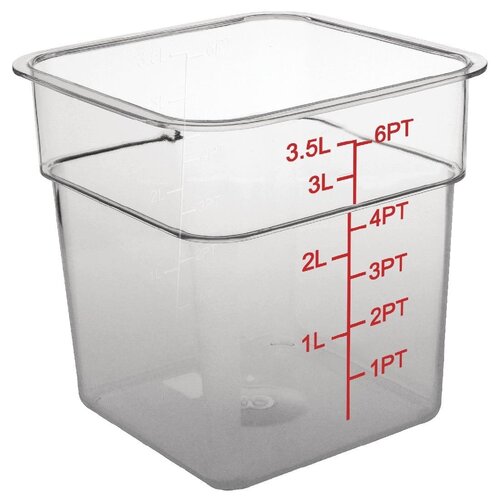 Hygiplas Polycarbonate Hygiplas Square Storage Container - 3.5Ltr