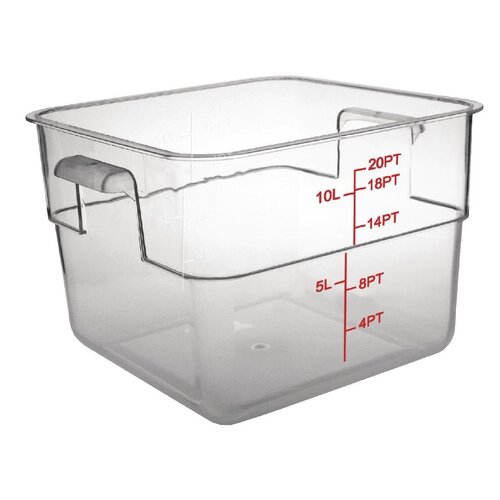 Hygiplas Polycarbonate Hygiplas Square Storage Container - 10Ltr