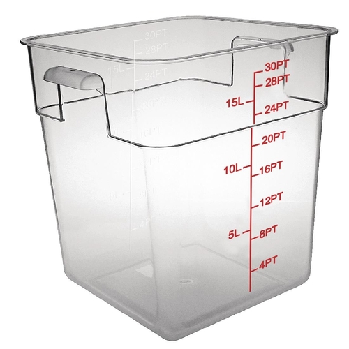 Hygiplas Polycarbonate Hygiplas Square Storage Container - 15Ltr